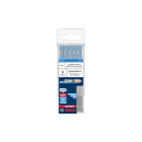 Bosch Univers.puur MultiConstr. HEX-9, 5x50x100mm 10 Tk. 2608902282