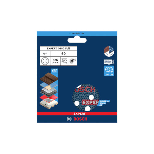 Bosch Fooliumlihvketas O780,6 EXPERT, 125 mm, G60 2608902399