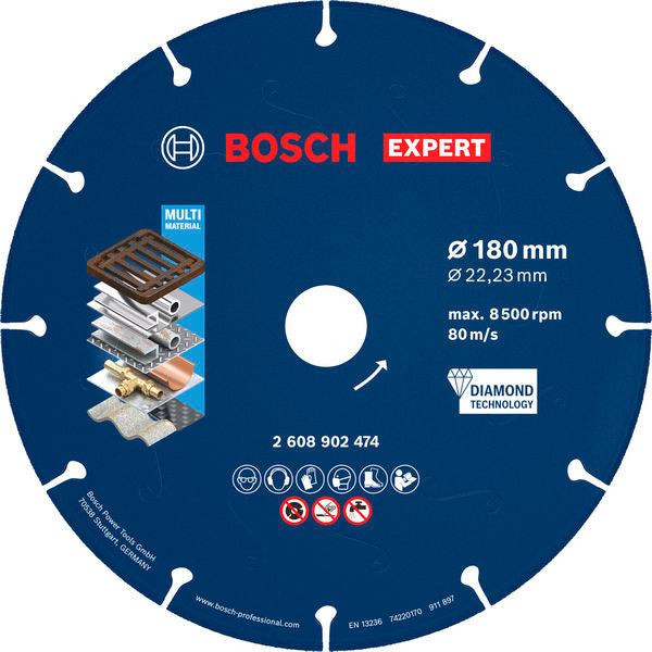 Bosch Teemantlõikeketas Metal 180x22.23mm 2608902474