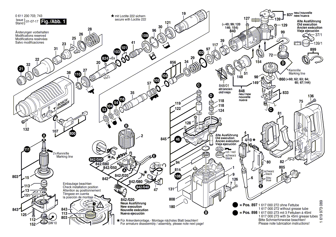 Ny äkta Bosch 1610283028 Rotary Shaft Lip Seal