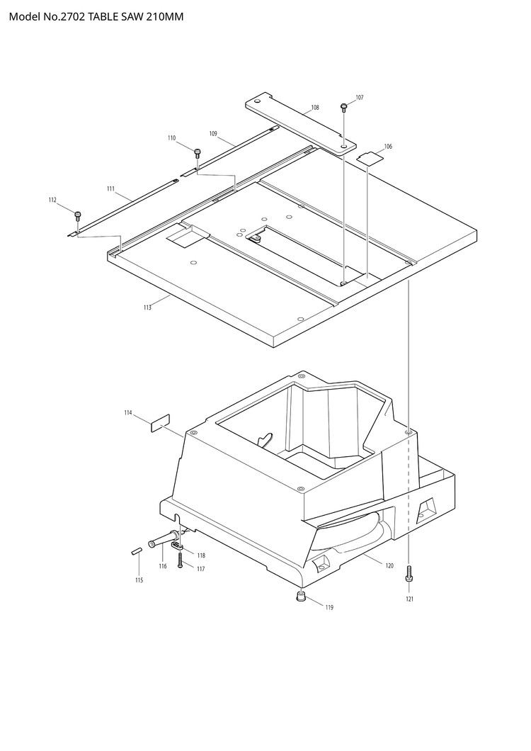 Makita 2702 — сборочный чертёж, лист 3, деталь 192798-4 поз. F03