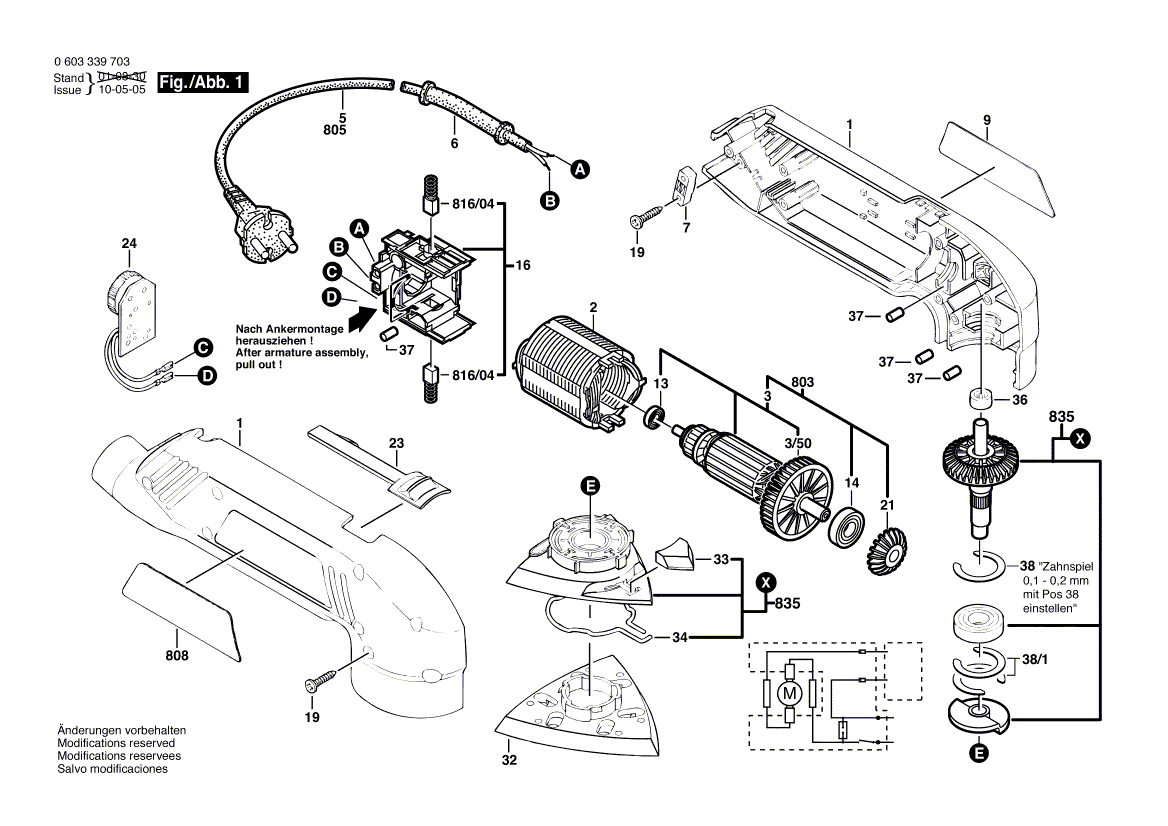 Ny ekte Bosch 2601098902 Verktøy holder fast inventar