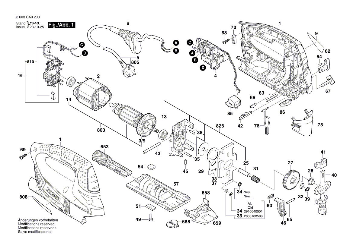 Uusi aito Bosch 2609003459 Asunto -osasto