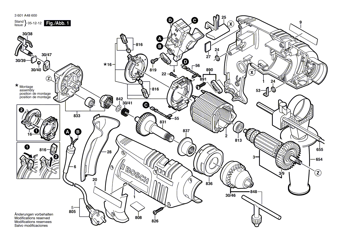 NEU EURNISCHE BOSCH 2608571065 Key Chuck