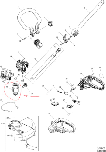 Новый оригинальный двигатель постоянного тока Makita 629315-2 для UR100