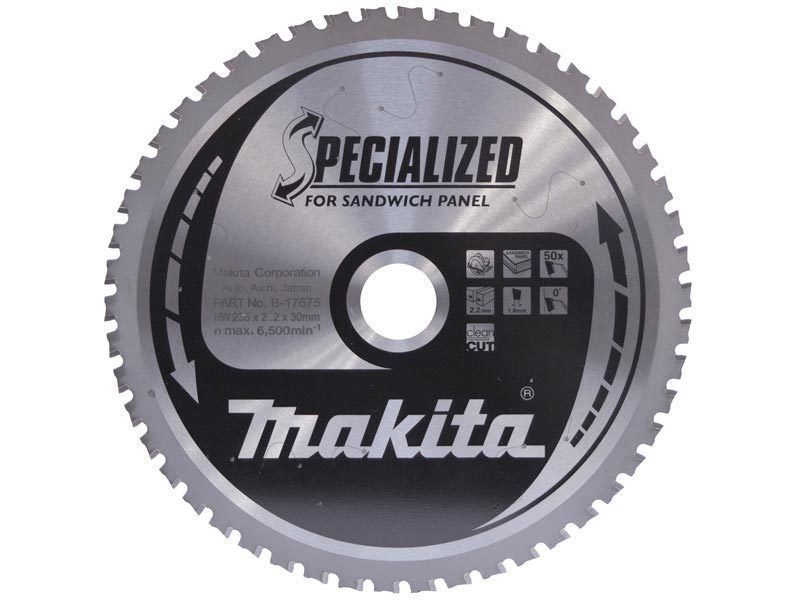 New Genuine Makita B-17675 Circular Saw Blade HM 235X2.2X30mm 0° 50T