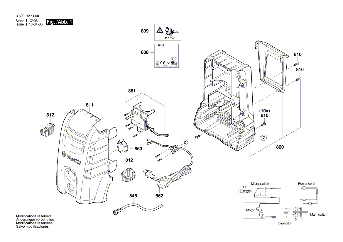 Nouveau véritable Bosch F016F04445 Boîte de vitesses