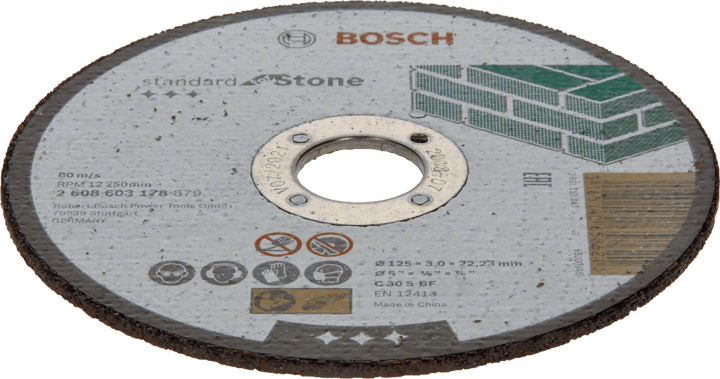 Новый оригинальный диск Bosch 2608603178, стандартный для отрезного диска по камню, для небольшого угла