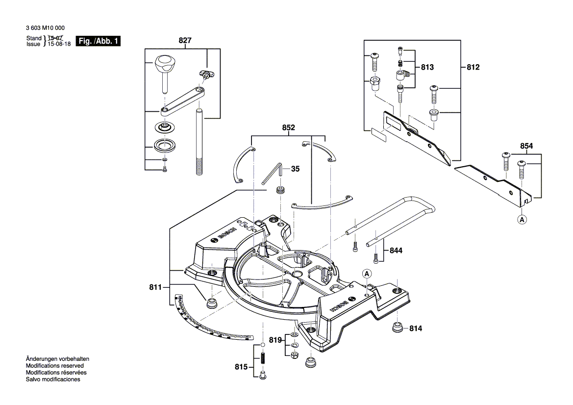 Новый оригинальный угловой упор Bosch 1609B02617