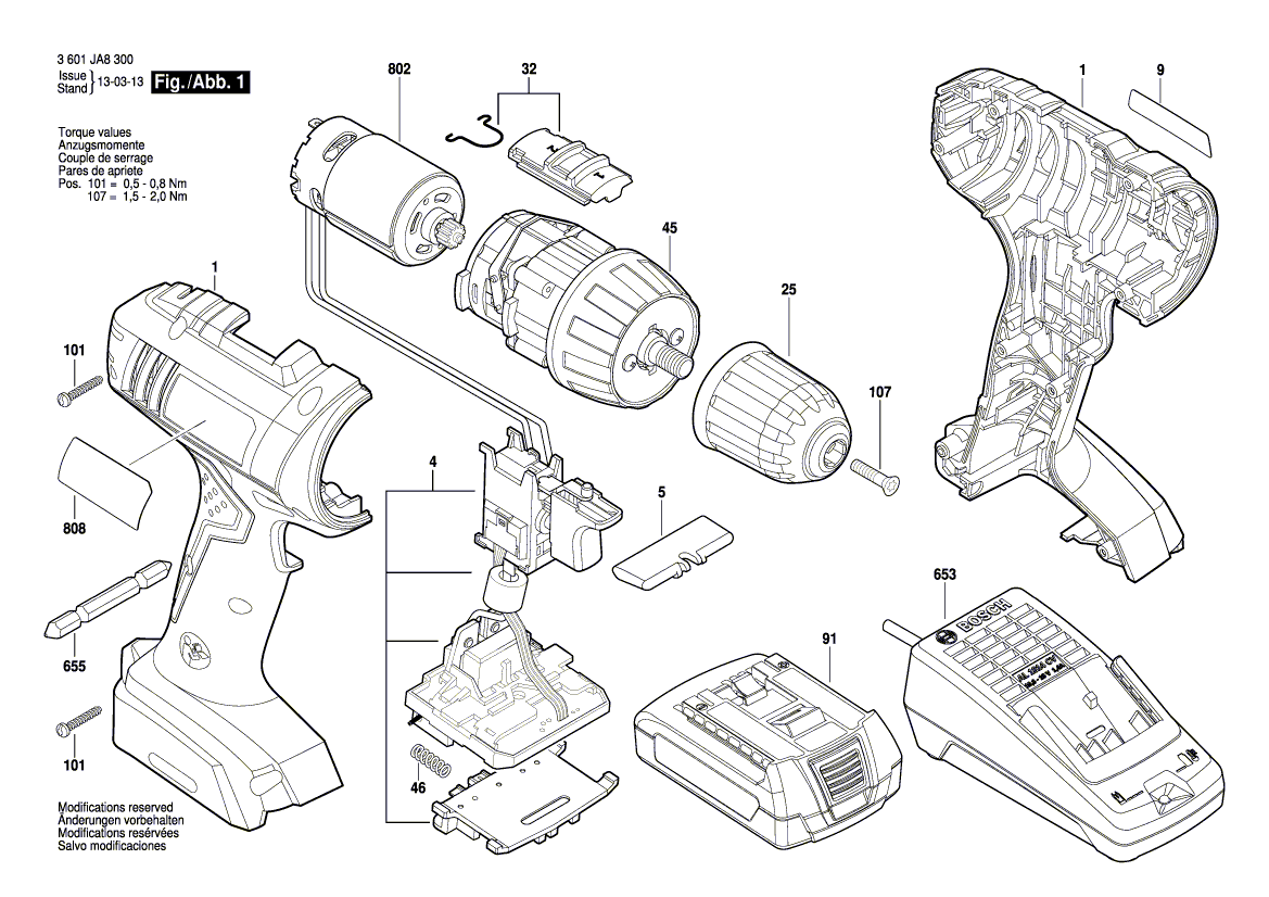 New Genuine Bosch 2609120395 DC motor