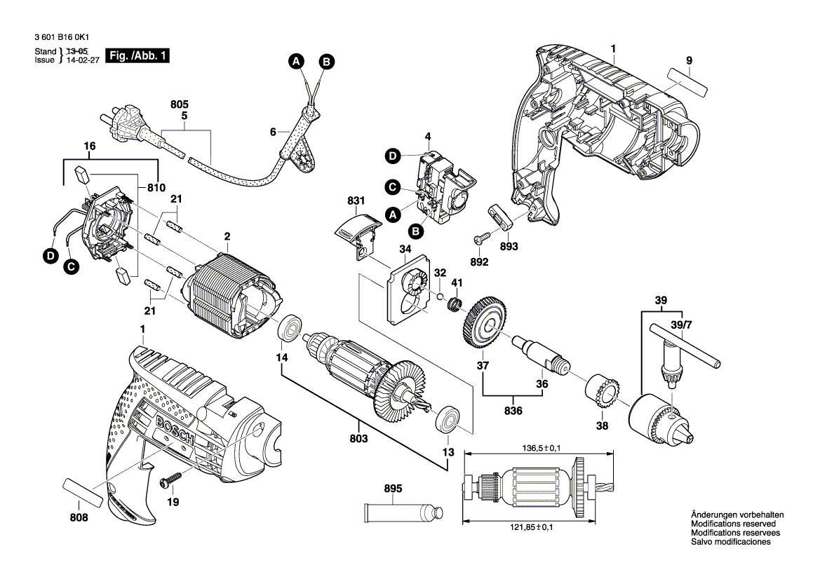 Nouvelle véritable Bosch 2609135627 Plaque signalétique