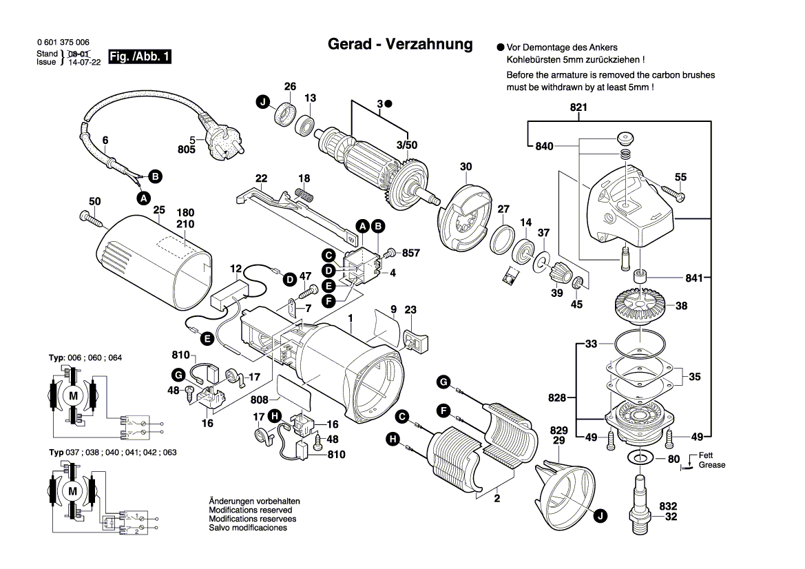 Ny äkta Bosch 1605806466 Gear Housing