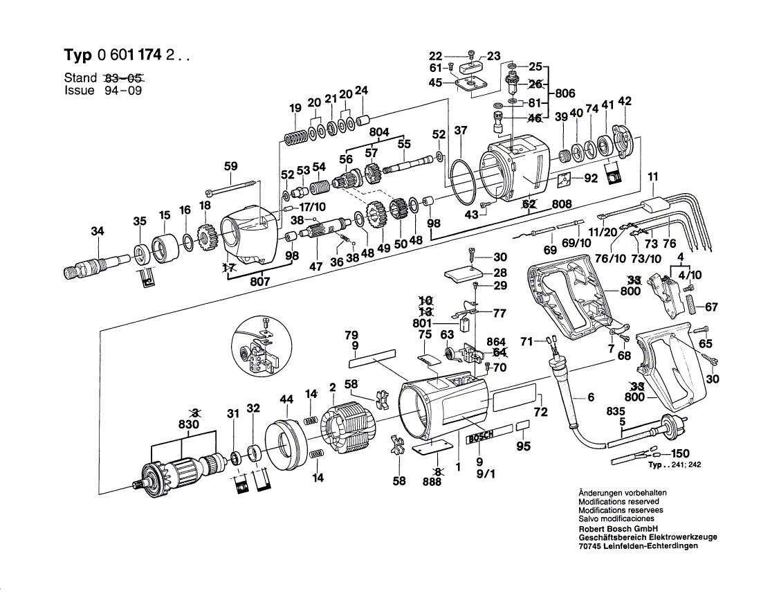 Nieuwe echte Bosch 3600283043 Rotary as lip afdichting