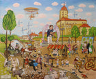 Vyborg in the 1930s, painting by Master Victor