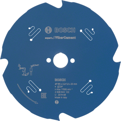 Nouveau véritable bosch 2608644122 Expert pour la lame de scie circulaire de ciment de fibre