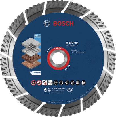 Ny ekte Bosch 2608900663 Ekspert Multimaterialplater for stor vinkel