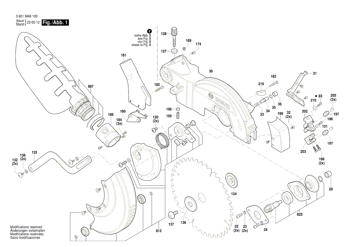 Новая подлинная Bosch 1609b08155 Таблица