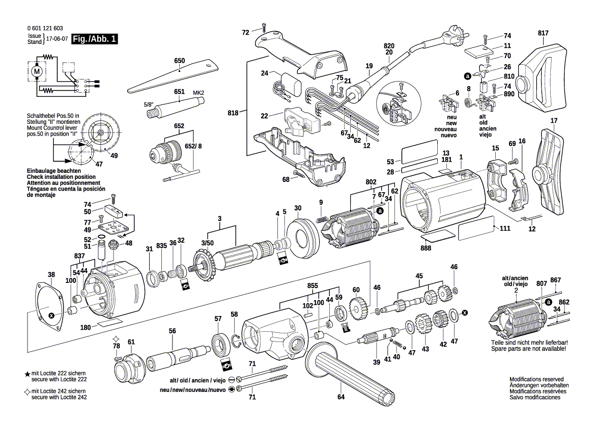 NOUVEAU véritable Bosch 1604460257 Cordon d'alimentation