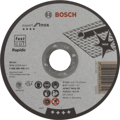 New Genuine Bosch 2608600549 Expert for Inox Rapido Cutting Disc For small