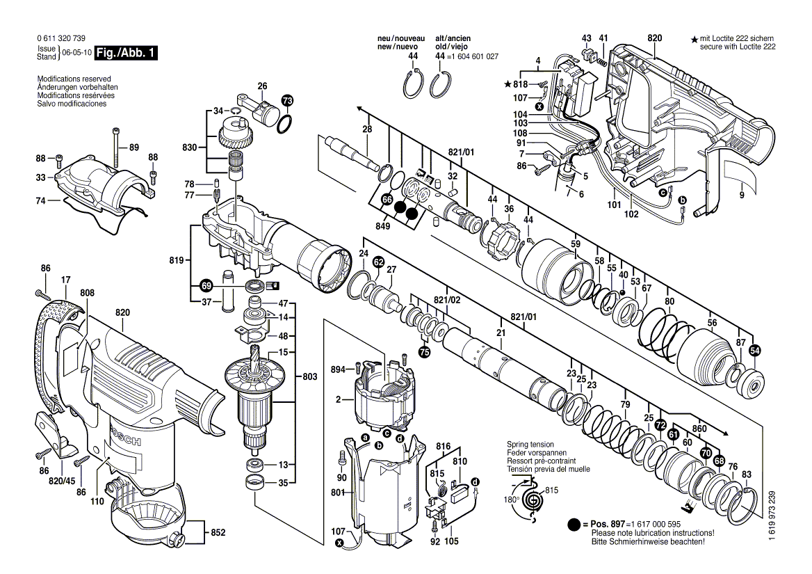 Nouveau véritable bosch 1610190040 Plaque de maintien