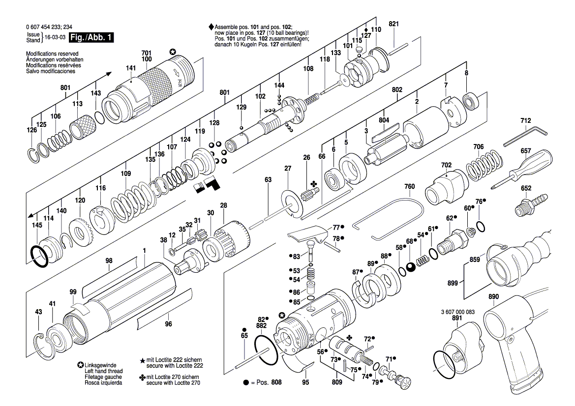 Nouveau véritable Bosch 3607031352 Poignée auxiliaire