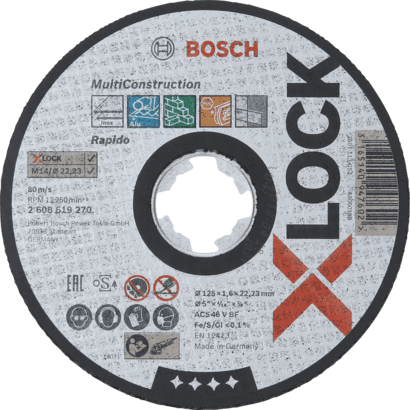 Ny äkta Bosch 2608619270 X-Lock Multi Construction Cutting Disc for Small