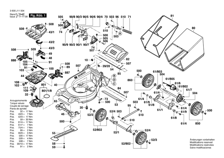 Bosch 3600J11004 — взрыв-схема, лист 1