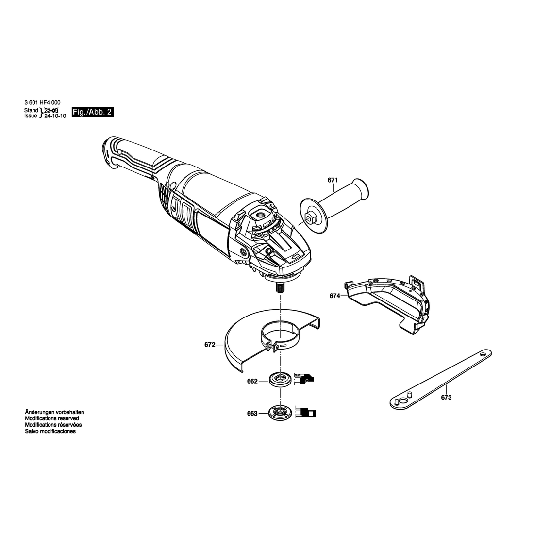 Bosch 160015001B Spring retaining ring — GWS 2400 P, GWS 2200 P, GWS 25-180 LVI — схема 3601HF4000, лист 2 из 2, позиция 47