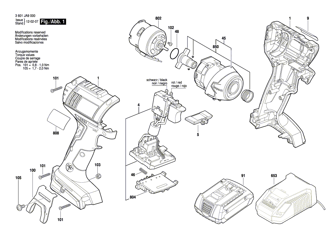 Neuer Original-Gleichstrommotor 2609199420 von Bosch