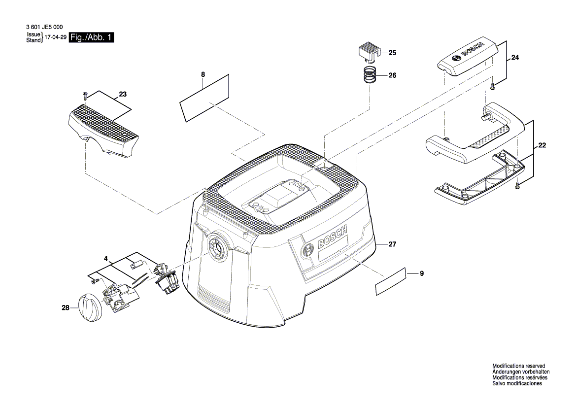 Nouveau kit de commutation Bosch véritable 1619pa7289