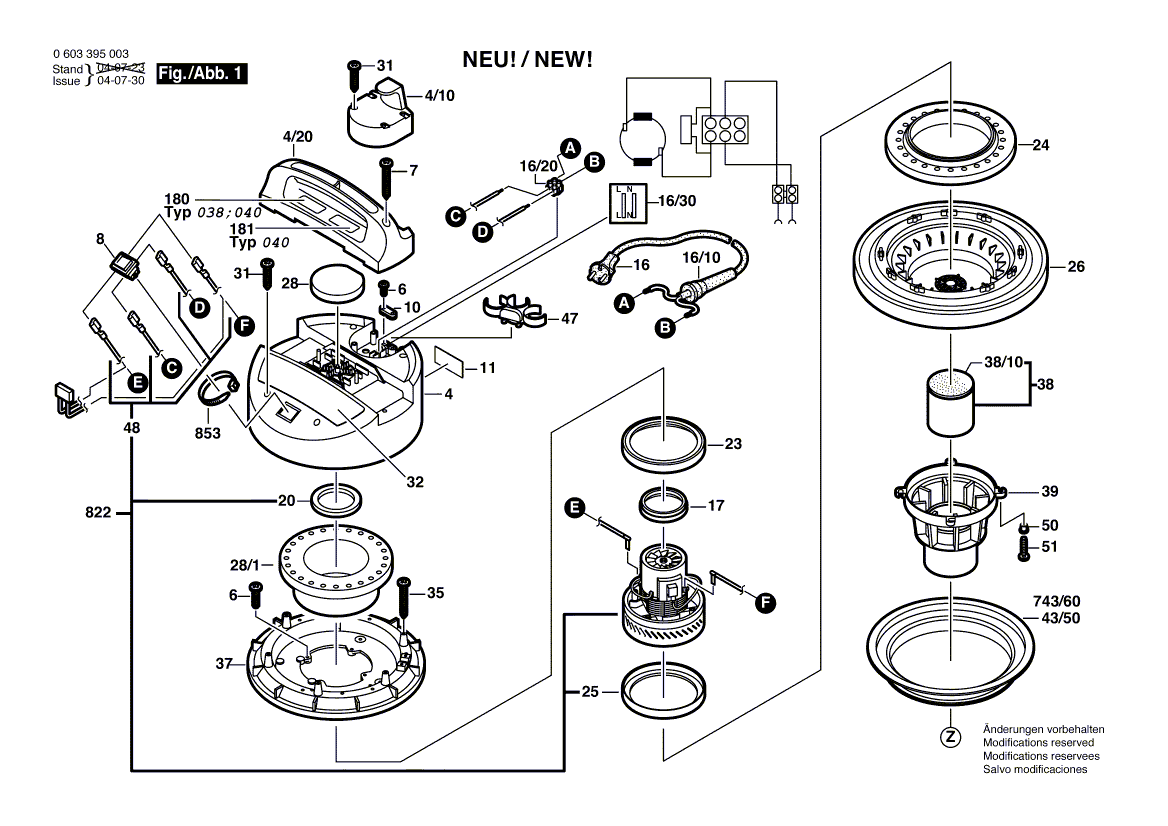 Ny äkta Bosch 1609203N48 SUCTION BLOWER