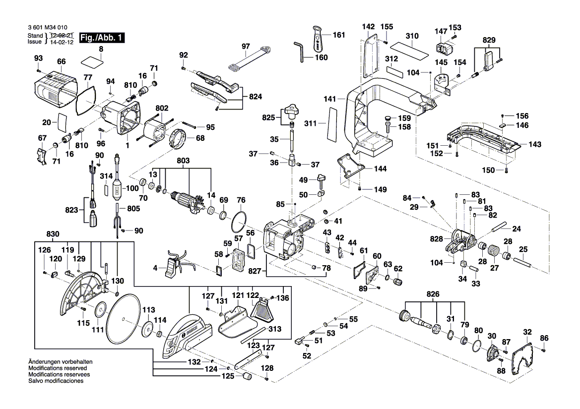 Neuer Original-Schlittenanschlag von Bosch 1609B03072