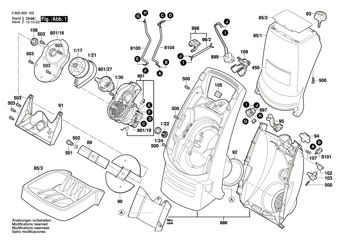 Nouveau véritable bosch F016L64679 Trunnion