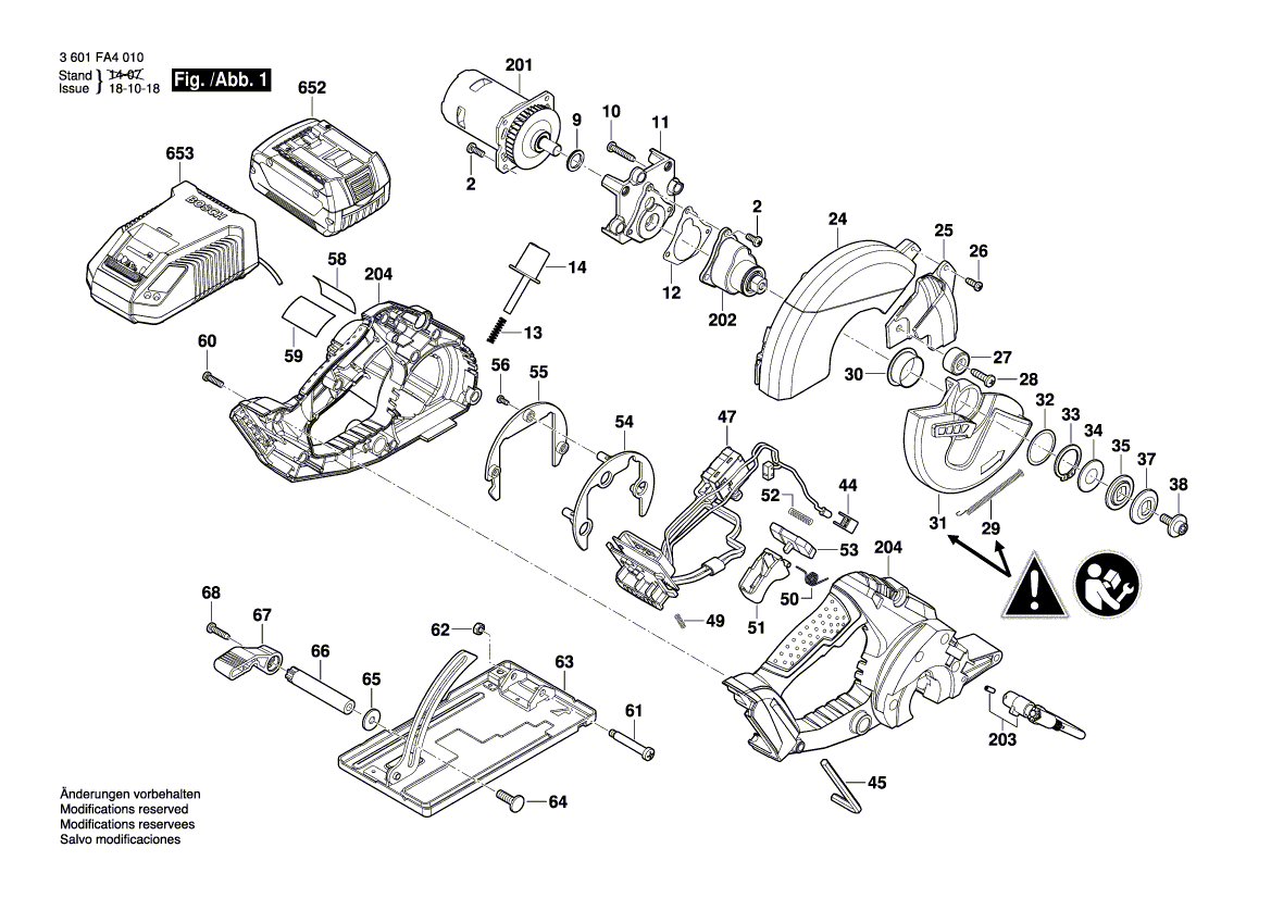 Uusi aito Bosch 2610034102 Varoitusmerkintä