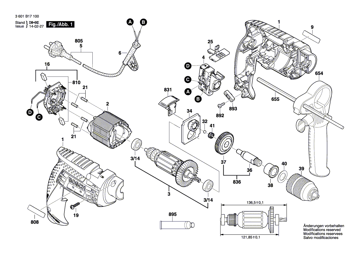 New Genuine Bosch 1607200275 Switch