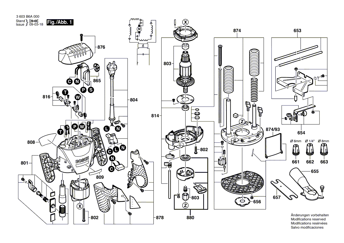 Ny ekte Bosch 1609203M94 On-Off Switch