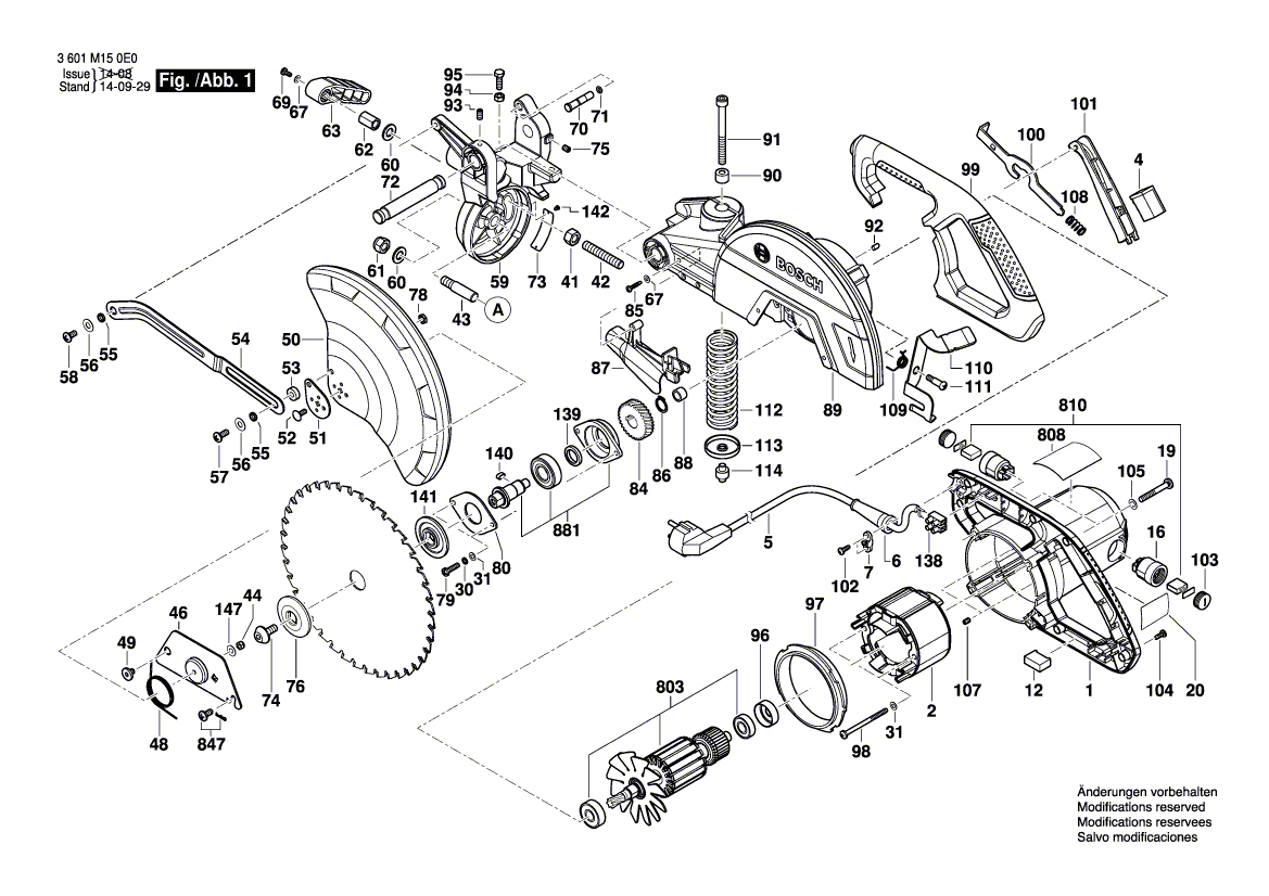 Nieuwe echte Bosch 1619pa7033 kabelset