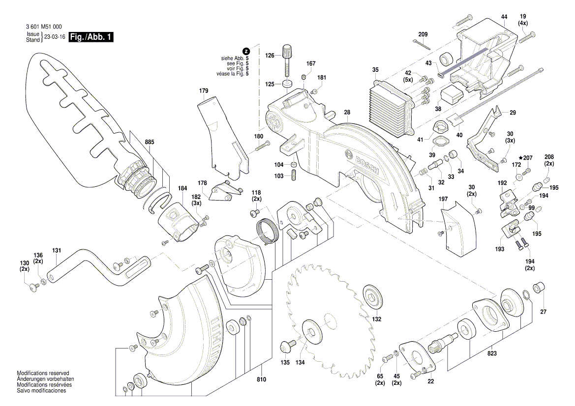 Ny äkta Bosch 1609B07572 -handtag