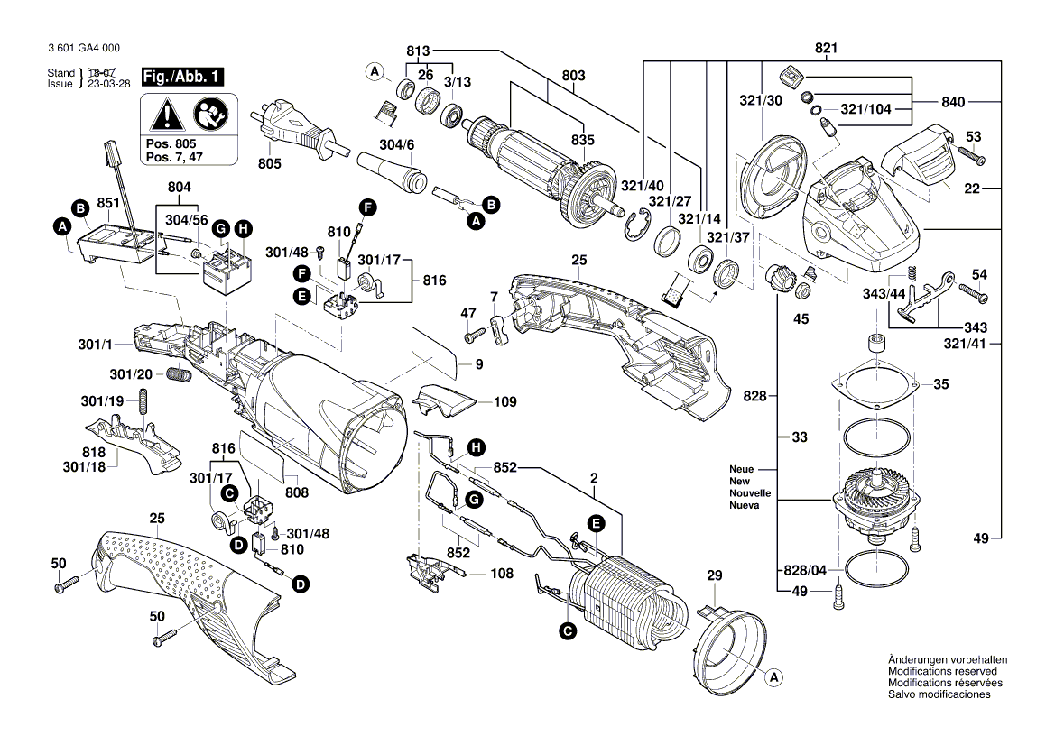 New Genuine Bosch 1607000D1F Gear Housing