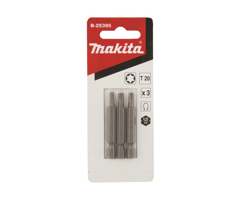 New Genuine Makita B-25395 Screw Bit T20x50mm 3PCS