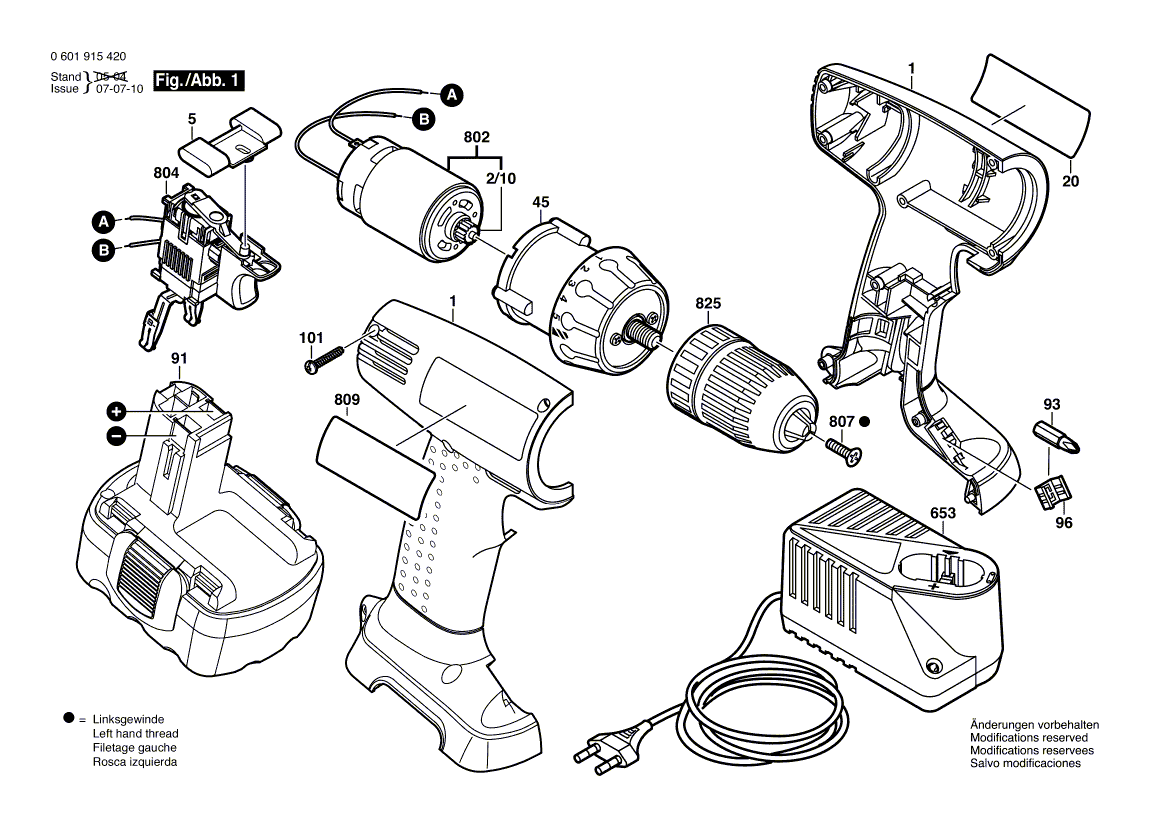 Nouveau véritable Bosch 1619p01024 Chuck sans clé