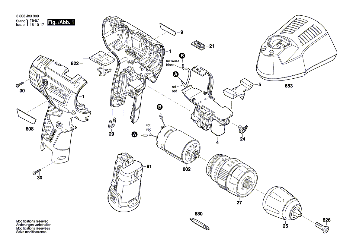 Neuer Original-Gleichstrommotor 2609006657 von Bosch