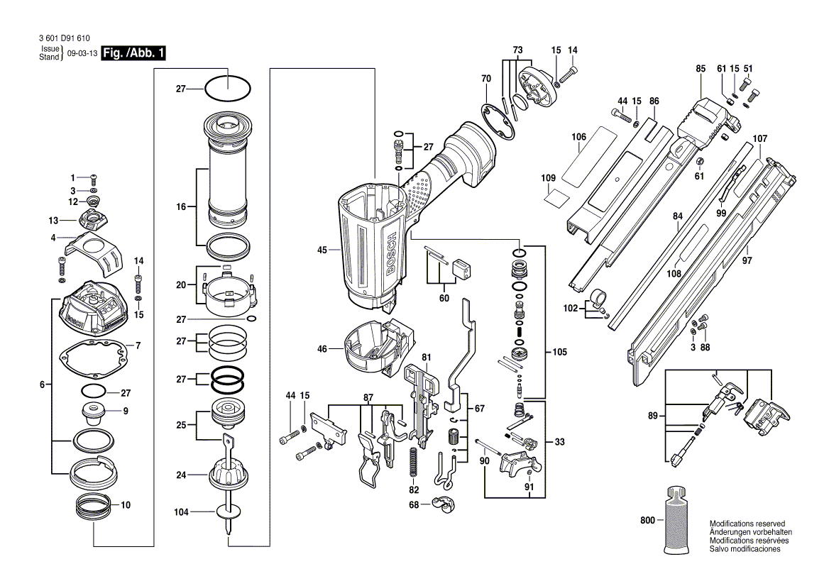 NOUVEAU BOSCH 2610005334 Nez