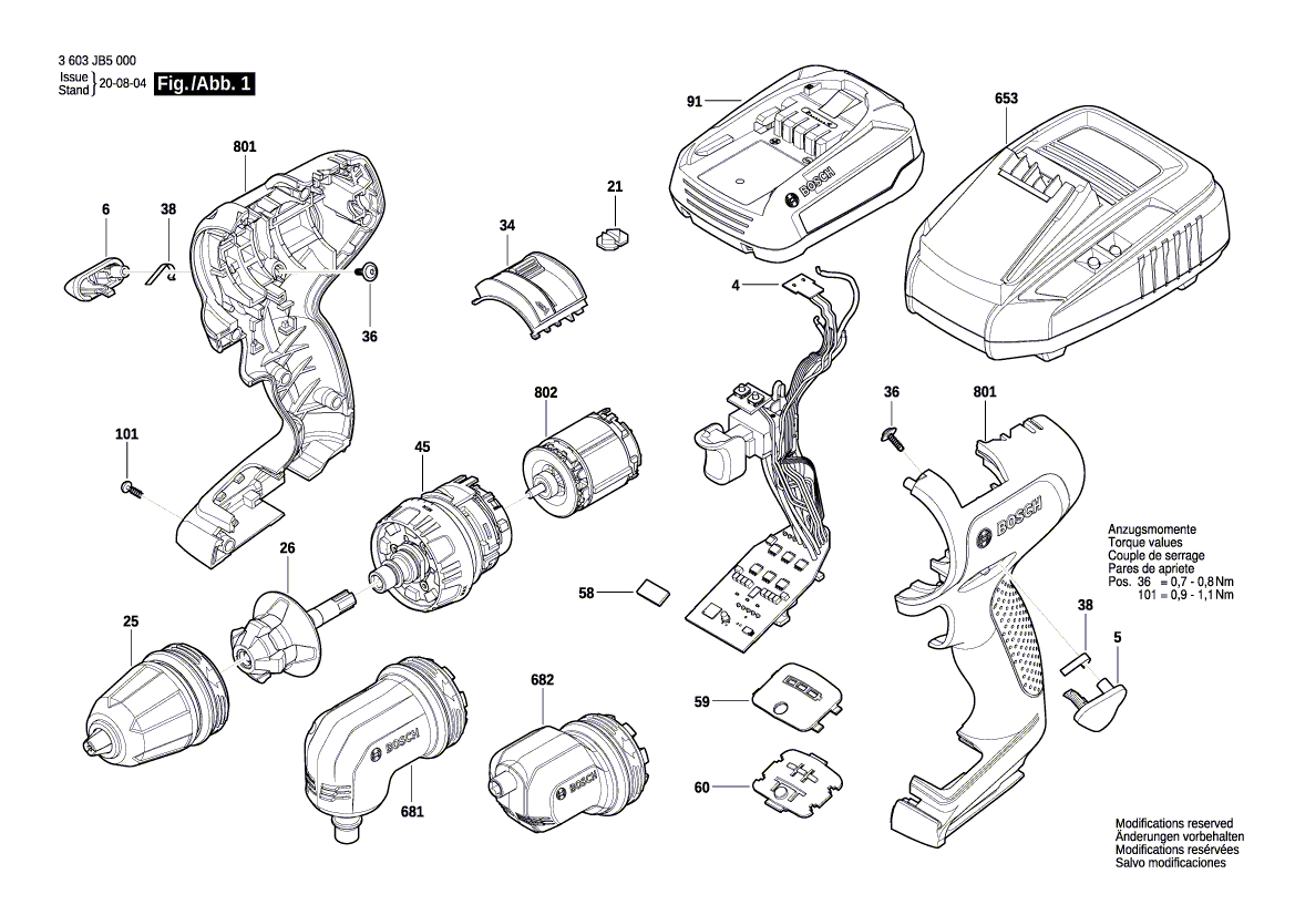 Uusi aito Bosch 1600A0220T Elektroninen moduuli