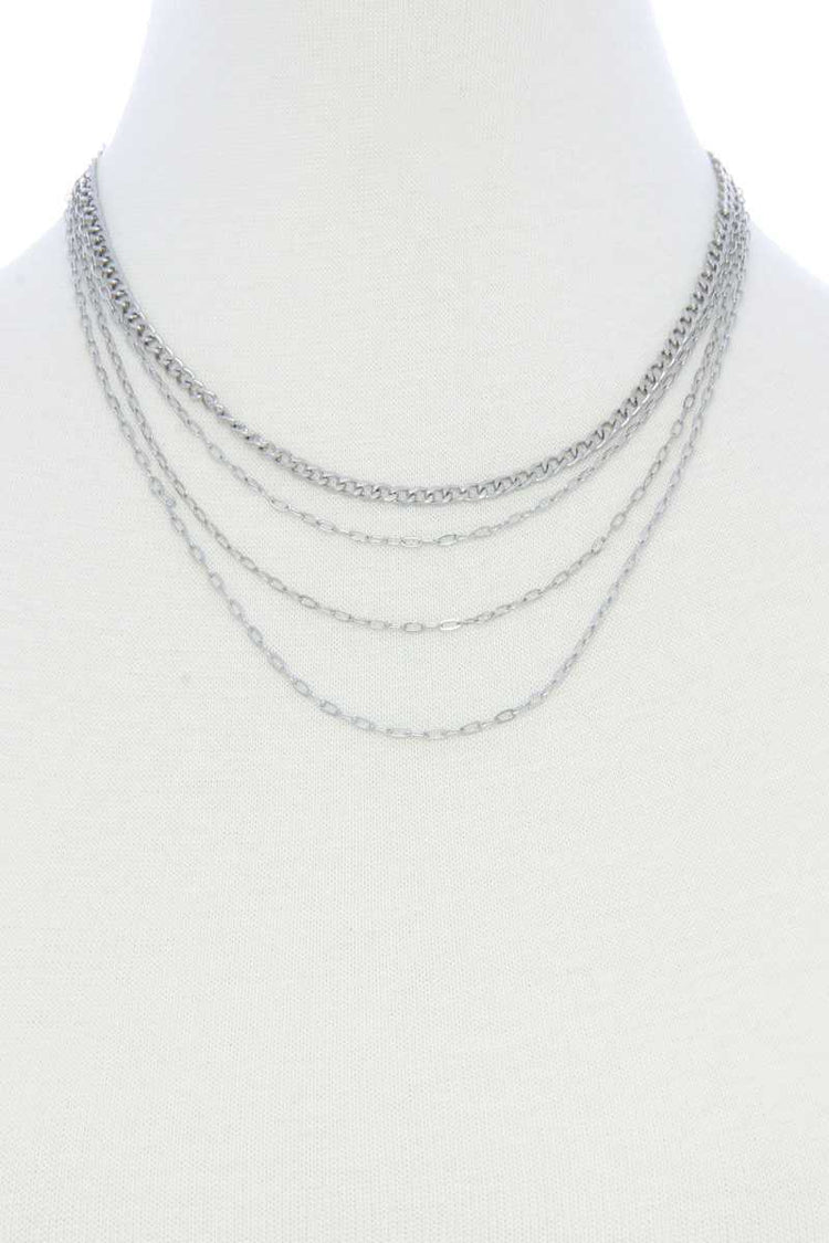 4 Layer Metal Necklace