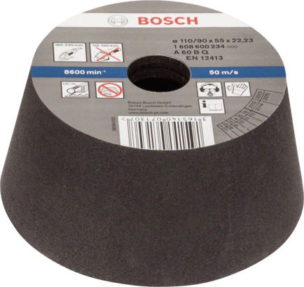 New Genuine Bosch 1608600234 Conical Cup Wheel for Metal For large angle