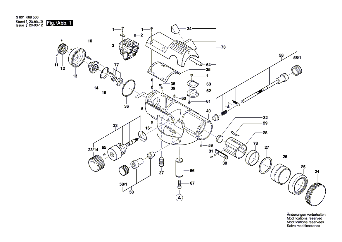 Ny ekte Bosch 2610A05652 Tannstativ