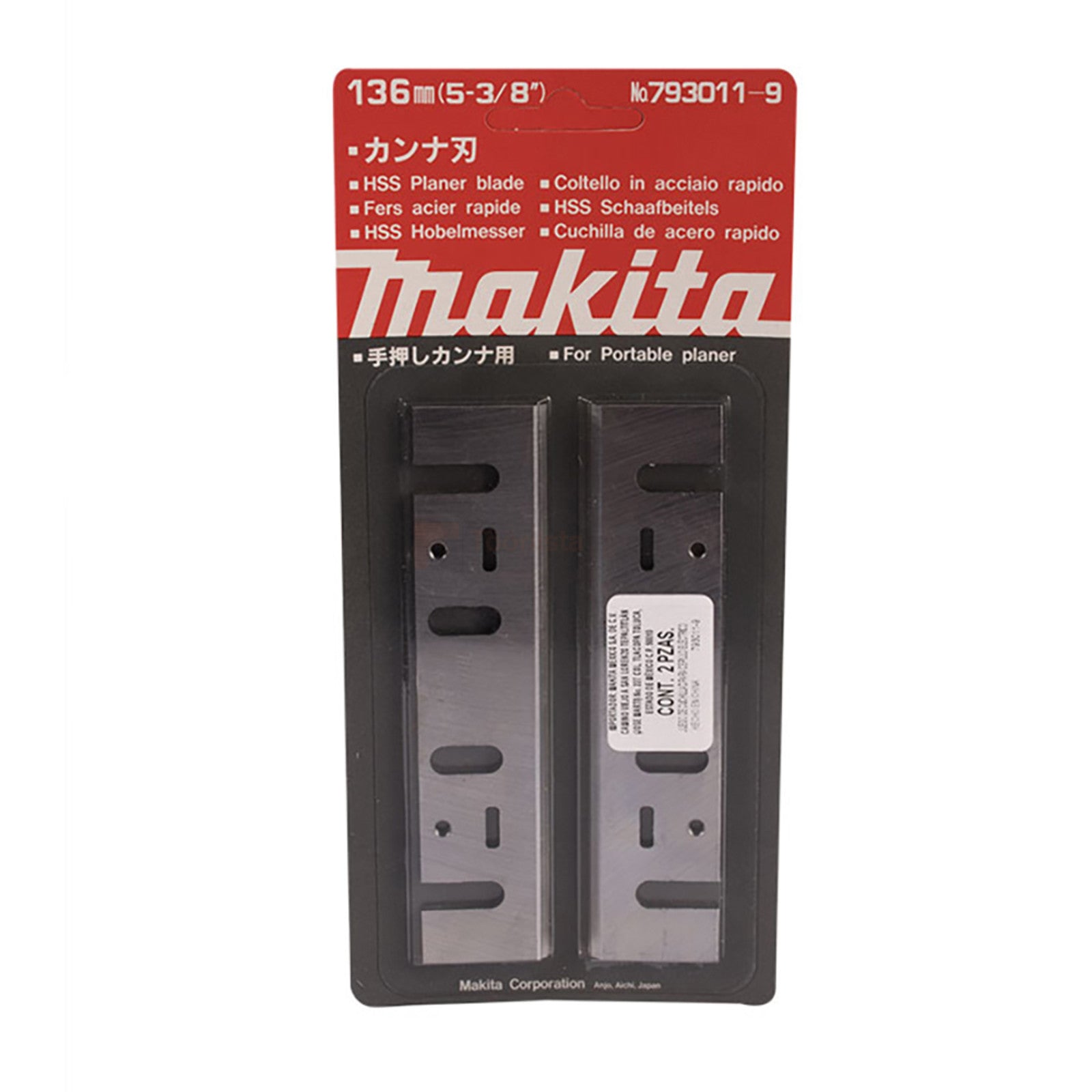 Uusi aito Makita 793011-9 Planer Blades 136mm HSS 1804N