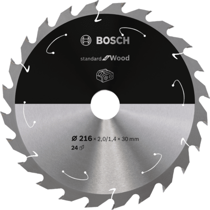 Новый оригинальный пильный диск Bosch 2608837724 Standard for Wood для аккумуляторной пилы