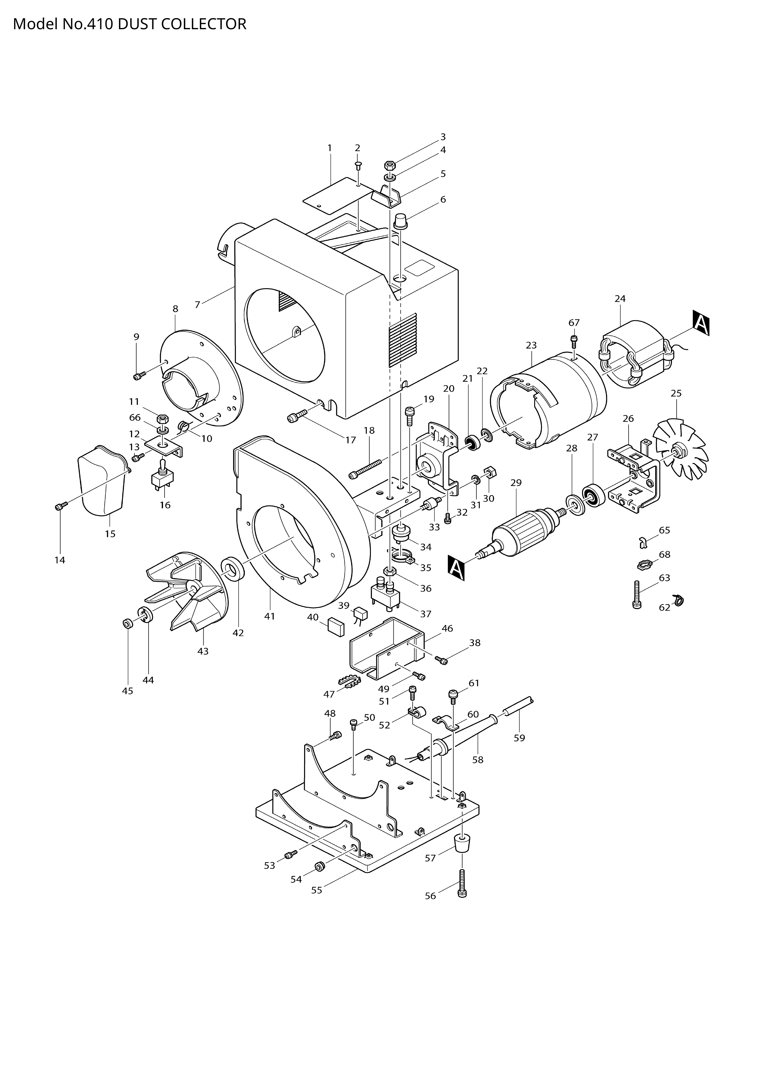 Makita 410 — сборочный чертёж, лист 1, деталь 514813-8 поз. 029C1